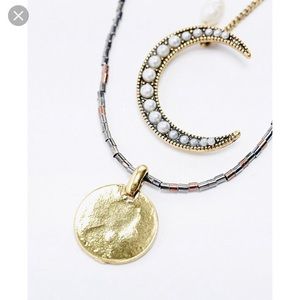 Pearl Moon Gold Layering Necklace